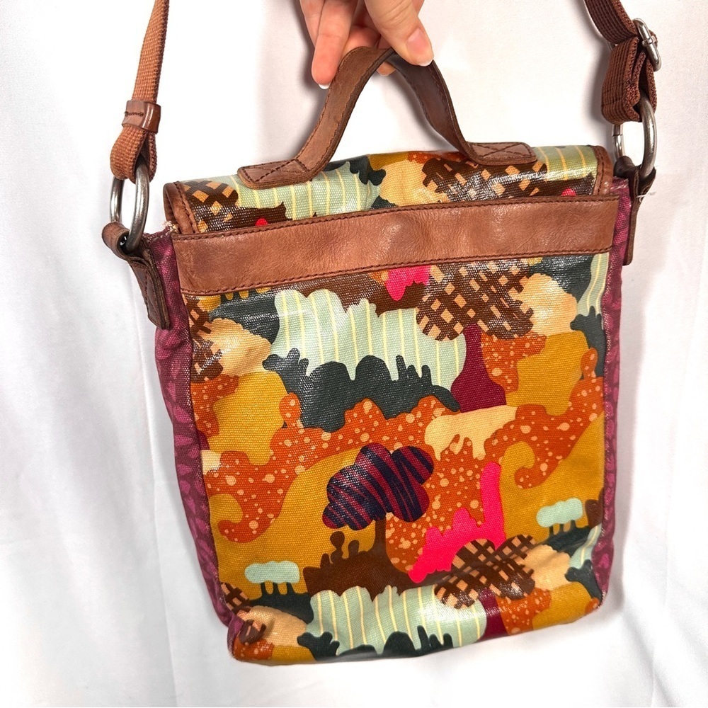 Fossil Key-Per Multicolor Coated Canvas Crossbody Festival Y2K Retro Lightweight - Picture 12 of 15